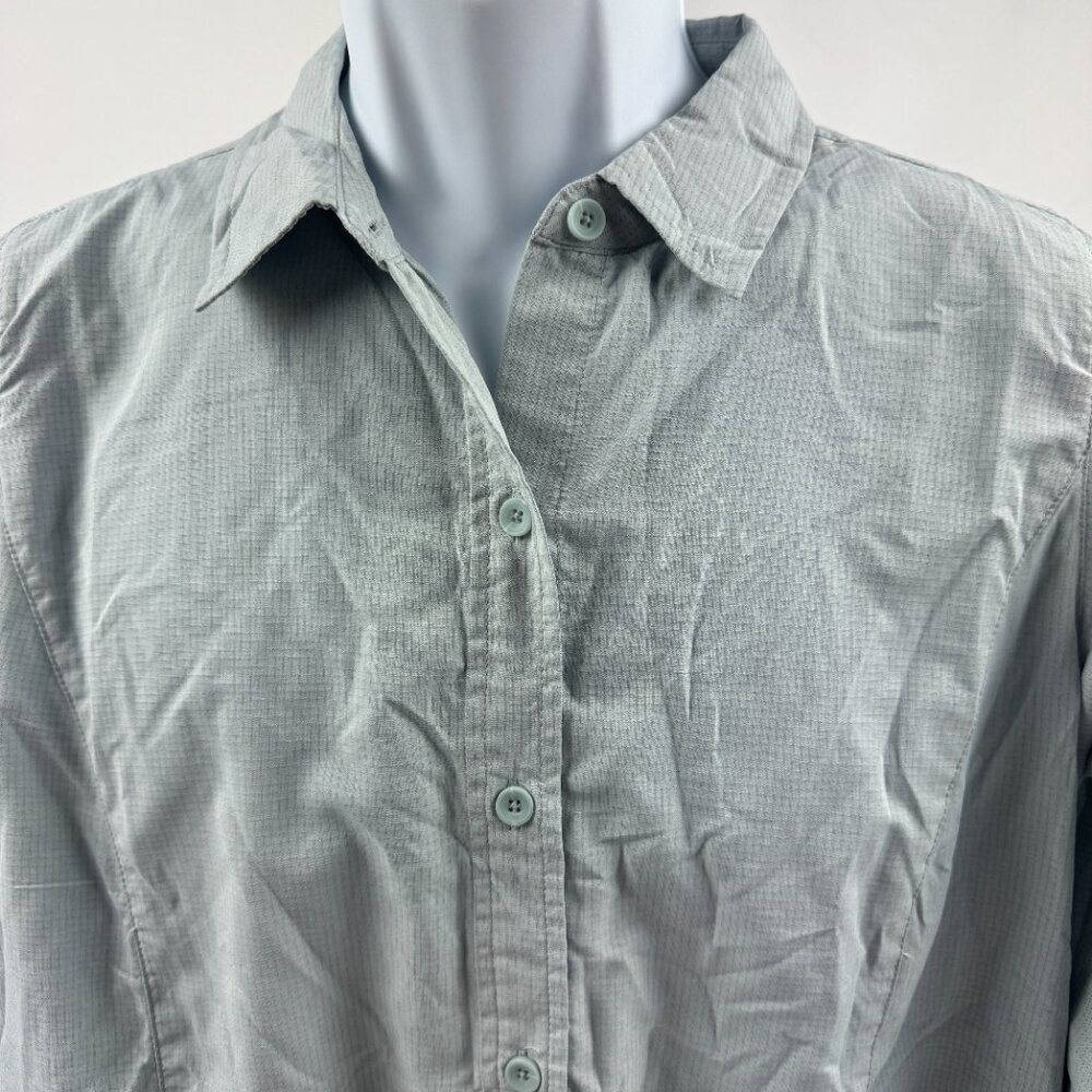 ExOfficio Women’s BugsAway Brisa Long Sleeve Shirt Insect Shield Light Blue Sz L - Picture 2 of 6